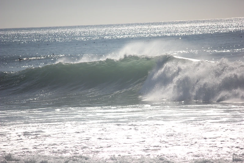 Right-breaking wave in Costa da Caparica, Portugal