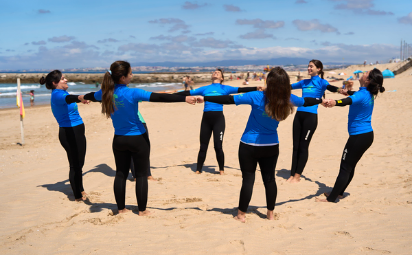 Team Building Surf Lesson in Costa da Caparica near Lisbon