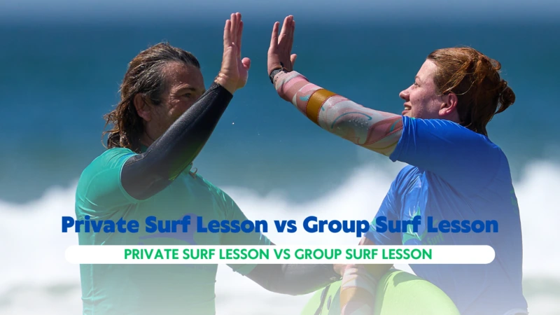 Private Surf Lesson vs Group Surf Lesson in Costa da Caparica, Portugal, near Lisbon