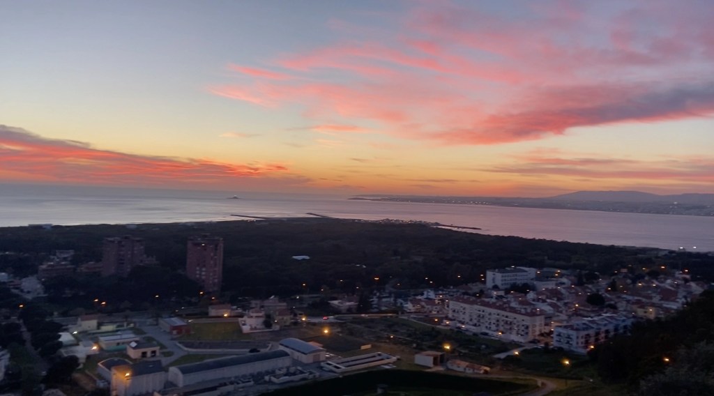 Costa da Caparica sunset view from the cliff